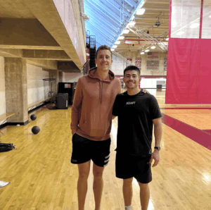 Freddy Webb with NBA Player Duncan Robinson