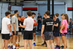 Group training session at Pro Standard basketball training academy in Fort Wayne